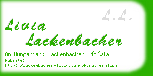 livia lackenbacher business card